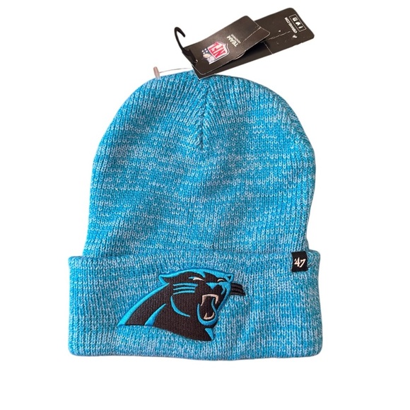 Carolina Panthers NFL Brain Freeze Cuff Knit Glacier Blue - Picture 1 of 2